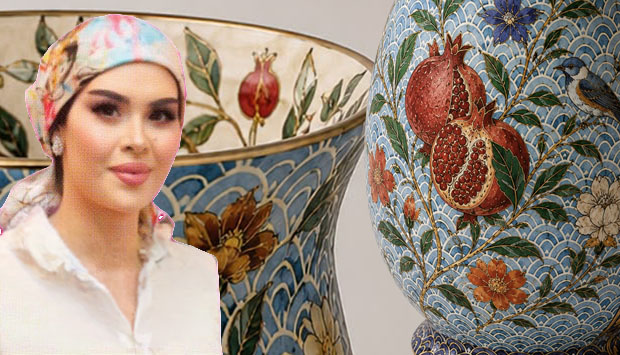 Collage on Pottery