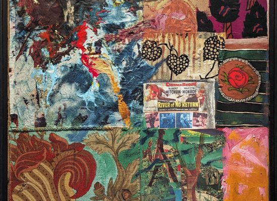 RIVER OF NO RETURN 03 45 x 45 cm, Oil, Collage and Printing Ink on Wood, 2014