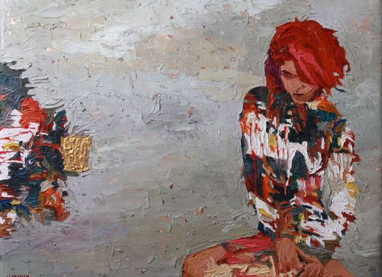 Untitled 1 | Oil & mixed media on canvas | 100x100cm | 2014