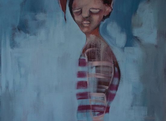 Mohammad Tamimi, Untitled 8, Acrylic on Canvas, 105x75 cm, 2014