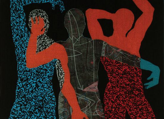 Figures Ablution 1 120 x 120 cm Mixed Media 2009