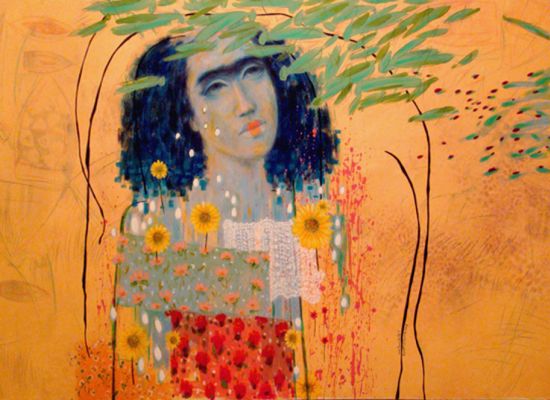 Eman Osama - 13--120-x-80-cm,-painting,-mixed-media-on-paper,-2013