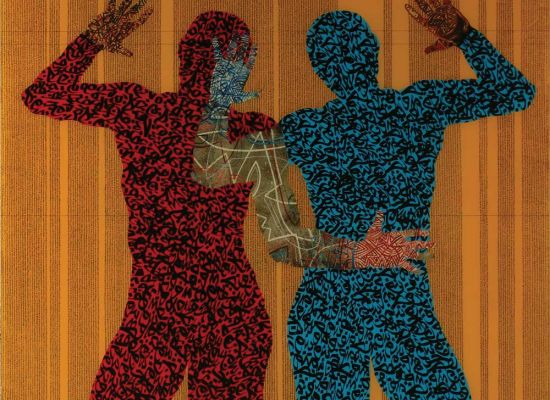 Figures Ablution 2 120 x 120 cm Mixed Media 2009