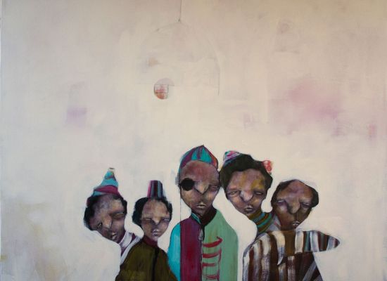 Mohammad Tamimi, Untitled 1 Acrylic on Canvas 150x150 cm 2014