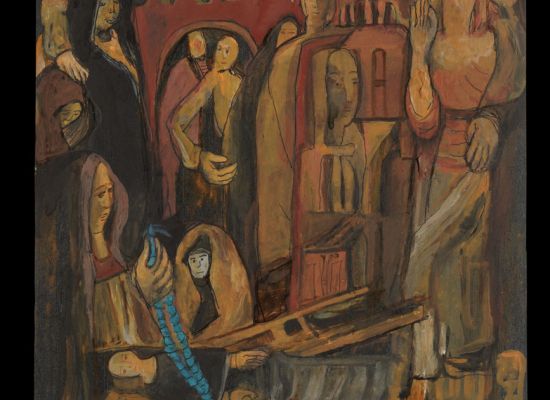 The Departure of Ishtar | Mixed Media on Carton | 26x30cm | 2010