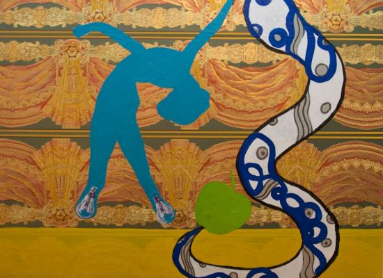 Shaimaa Kamel - 70 x 70 cm, mixed on wood, 2014