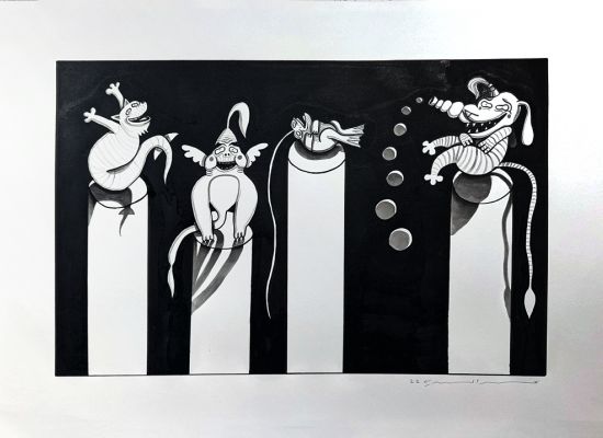 08 Year: 2023 Medium: Ink on paper Size: 50x70cm
