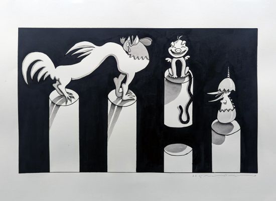 09 Year: 2023 Medium: Ink on paper Size: 50x70cm