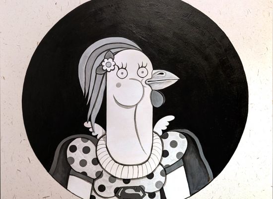 20 Year: 2023 Medium: Ink and Acrylic on paper Size: 50x50cm