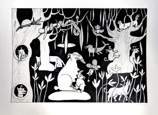 22 Year: 2023 Medium: Ink on paper Size: 58x77cm