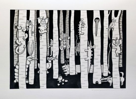 23 Year: 2023 Medium: Ink on paper Size: 58x77cm