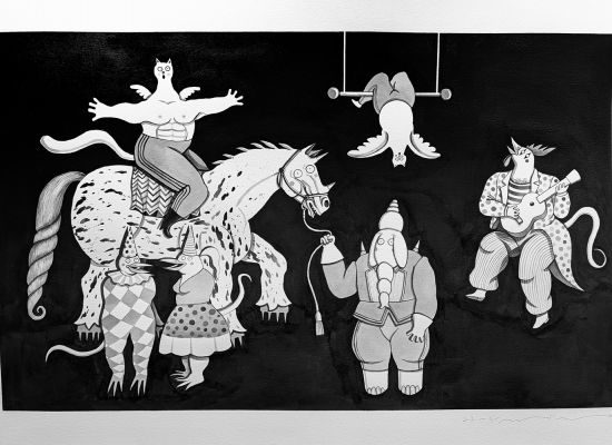 16 Year: 2023 Medium: Ink and Acrylic on paper Size: 50x50cm