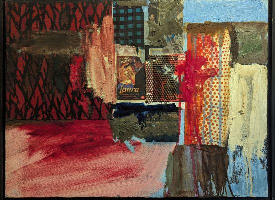 LAURA 01  41.5 x 53.5 cm, Oil, Collage and Printing Ink on Wood, 2014