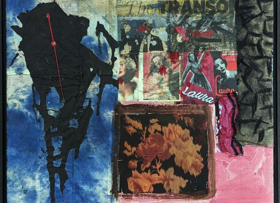 LAURA 02 41.5 x 51 cm, Oil and Collage on Wood, 2014