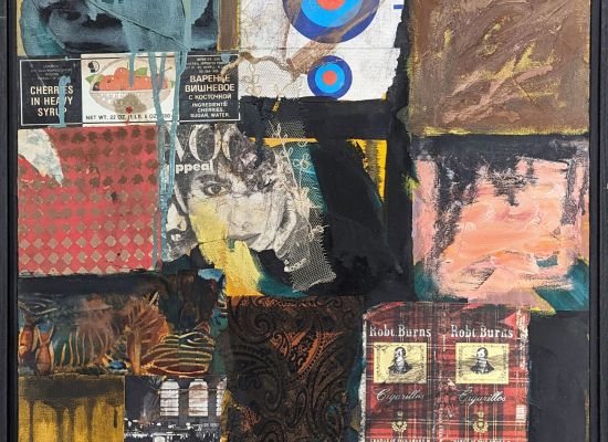 MIRROR, MIRROR   45.5  x 45.5 cm, Oil, Collage and acrylic on Canvas, 2014