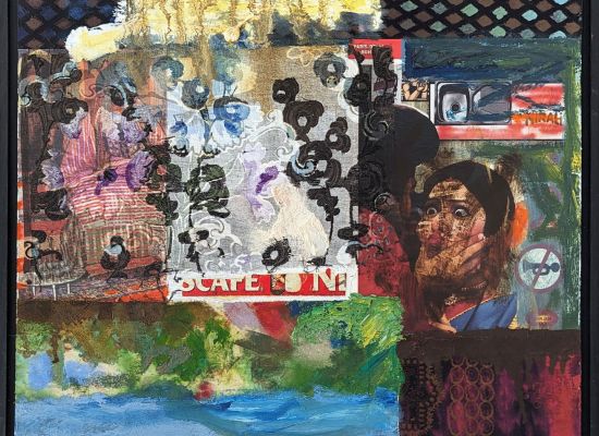 WEDDING   40 x 40 cm, Oil and Collage on Masonite, 2014