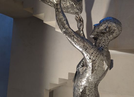 JAMAL ALYOUSIF - Dreamer, 2.75m Height, 1.06m width, 0.8m depth, Stainless Steel, 2019