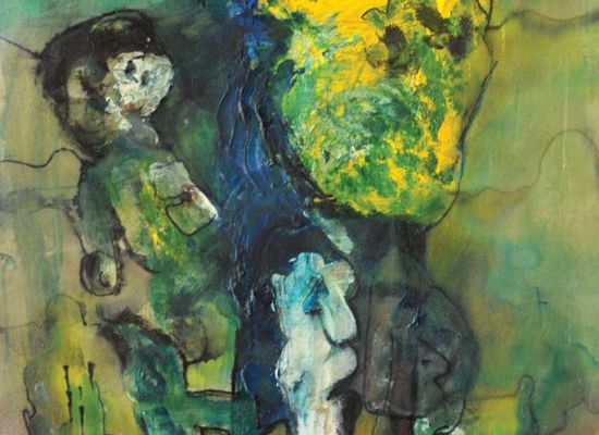 My Family in the Garden during Bombing | Mixed Media on Museum Board | 37.5x26cm | 2010