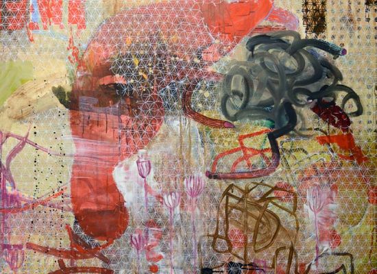 The Fall Acrylic and indian ink on canvas 122x155cm 2014-15