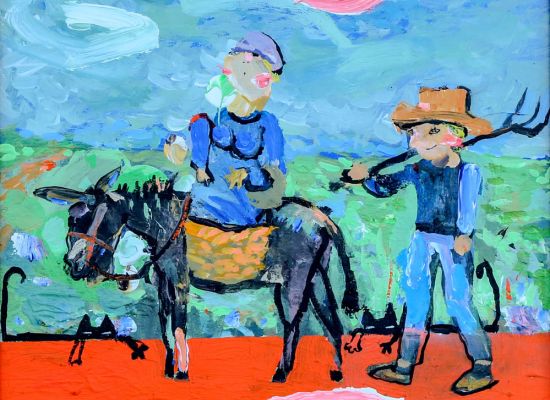 Mohammed Al mahdi - 2--Greetings-to-Van-Gogh,-Acrylic-on-canvas,-29x29cm,2017