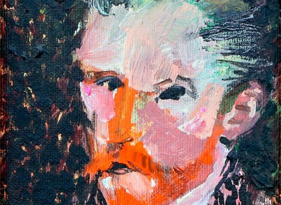 Mohammed Al mahdi - 2-Van-Gogh,-Acrylicon-canvas,-15x11cm,-2018