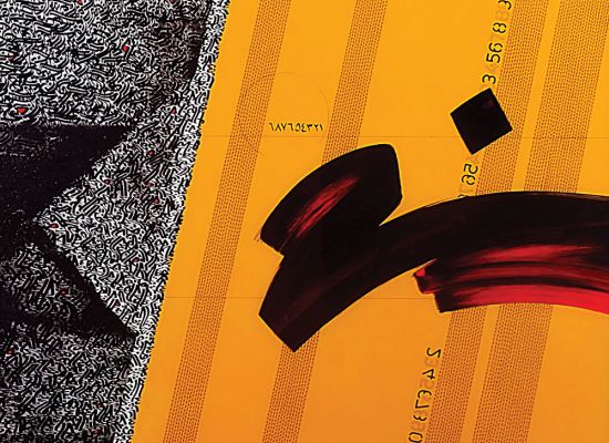 The Message of Letters 1 120 x 120 cm Mixed Media 2010