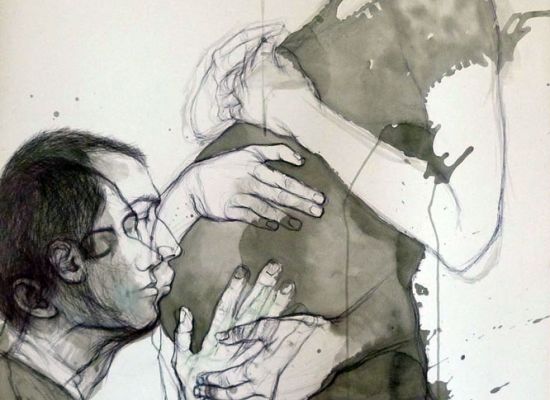 Weaam El-masry - 120 x 80 cm, pen and chinease ink and acrylic on hard paper, 2013