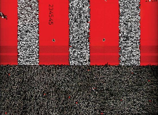 ?Letters in Ablution 2 100 x 100 cm Mixed Media 2010