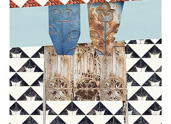 CAMILLE ZAKARIYA - Untitled, 69x69cm, collage, 2024