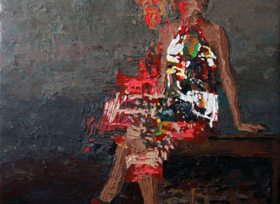 Untitled 3 | Oil & mixed media on canvas | 110x101cm | 2014