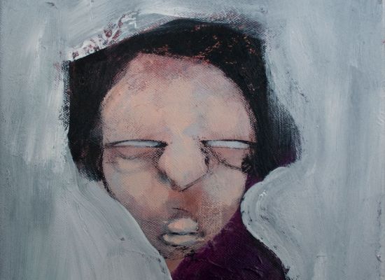 Mohammad Tamimi, Untitled 12 Acrylic on Canvas 30x30 cm 2014