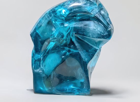 Untitled, Cold worked glass, 30x27x18cm, 2024