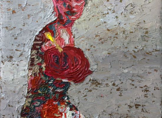 Untitled 4 | Oil & mixed media on canvas | 103x67cm | 2014