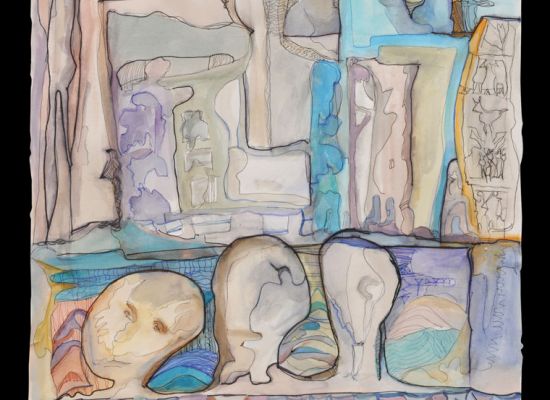 The Migration of theThree Sisters No.2 (The Sorrow ofTwo Rivers) Mixed Media & Water Color on Handmade Paper | 75.5x56cm | 2010