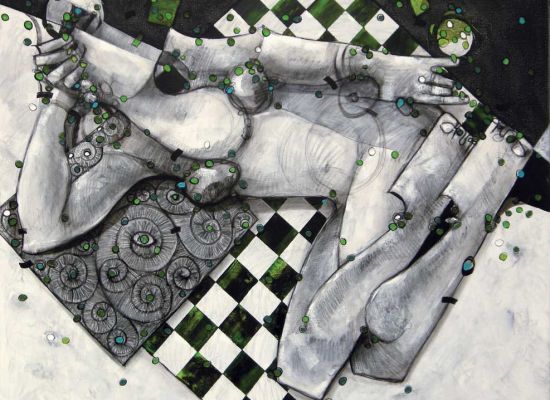 Acrylic and crayon on canvas | 100cm x 100cm