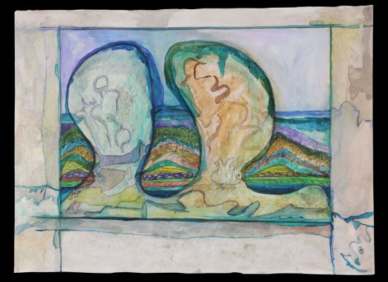 The Migration of theThree Sisters No.3 (The Sorrow ofTwo Rivers) Mixed Media & Water Color on Handmade Paper | 75.5x56cm | 2010