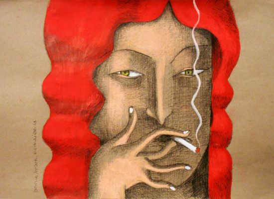 Annie-Kurkdjian,-Hug,-pastel-on-paper,-30x42cm,-2018