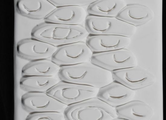 Aysha-Hafuz,-Fish-mural,-45x32x3cm,-Stone,--2019