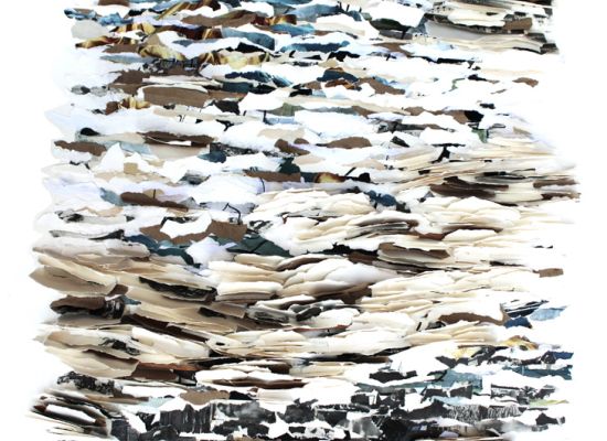 Bright intersections,121X92 cm, Paper, 2024