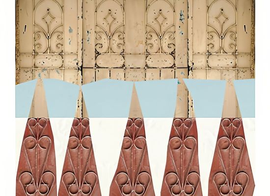 CAMILLE ZAKARIYA - Untitled, 69x69cm, collage, 2024