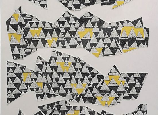 Camille Zakharia, Shifting Boundaries 33 2017-2018 Photo Collage on Arches Paper 100 x 75cm