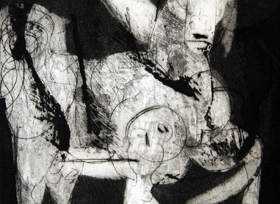 Cavallo-Horse,16.5x12cm,1966,1-of-4,etching,aquatint