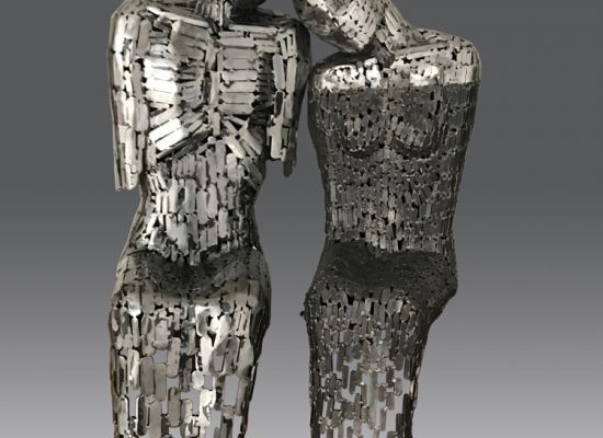 Jamal AlYousif - Couple_127x75x40cm_Recycled-Metal_2018