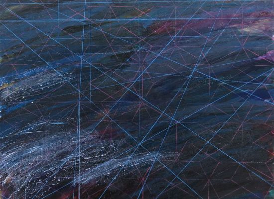 Olivier Moriette - E30,Acrylic&coloredpencil;-on-paper,canvas,60x60cm,2014