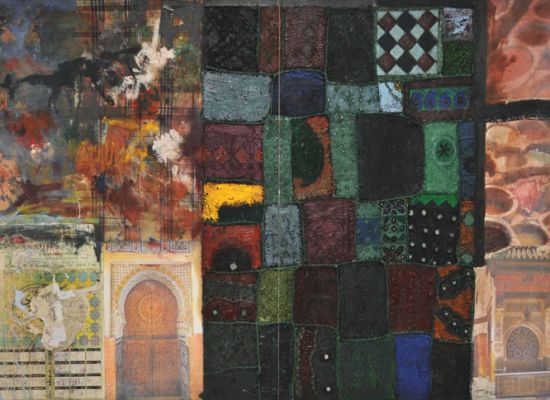 Fez II | 100x230cm | Oil & Collage on Canvas