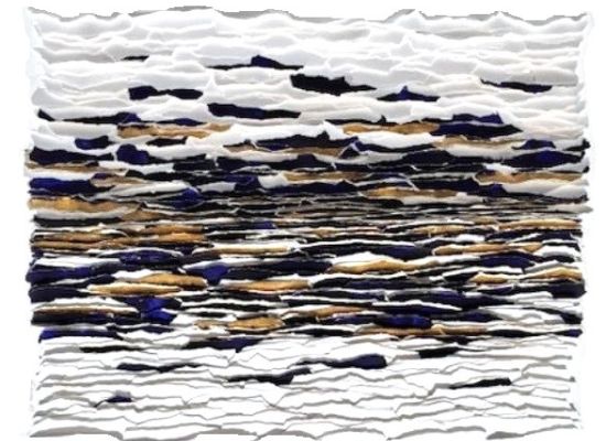 Golden Horizon,65X75 cm, Paper, 2024