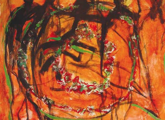 Haela Al Waary | Mixed media on canvas, 120 x 120 cm