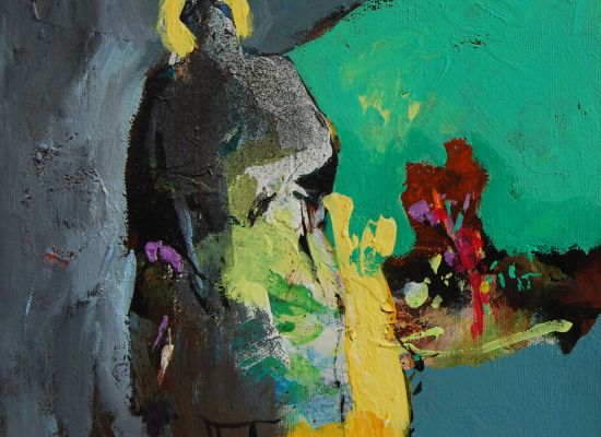 Hassan AlSari | 25x25cm | Mixed media on canvas | 2011