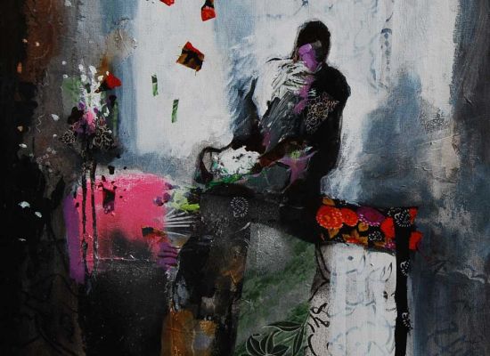 Hassan AlSari | 60x60cm | Mixed media on canvas | 2012