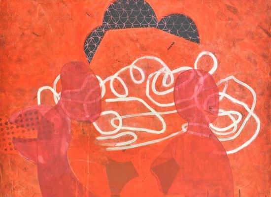 Dialogue Acrylic and indian ink on canvas 120x100cm 2014-15